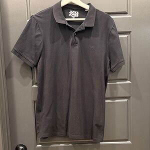 Jack & Jones Men's Black Short-Sleeve Polo